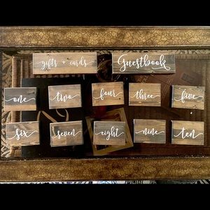 Wedding Table Numbers